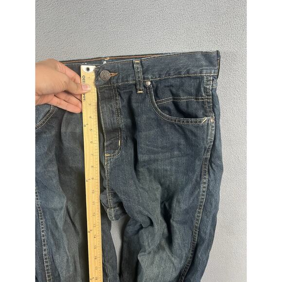 Wrangler Retro Jeans Mens 33X36 Blue Relaxed Bootcut Denim Cowboy Western Rodeo - Picture 6 of 8